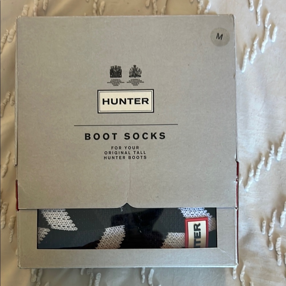 Hunter Black and White Boot Socks